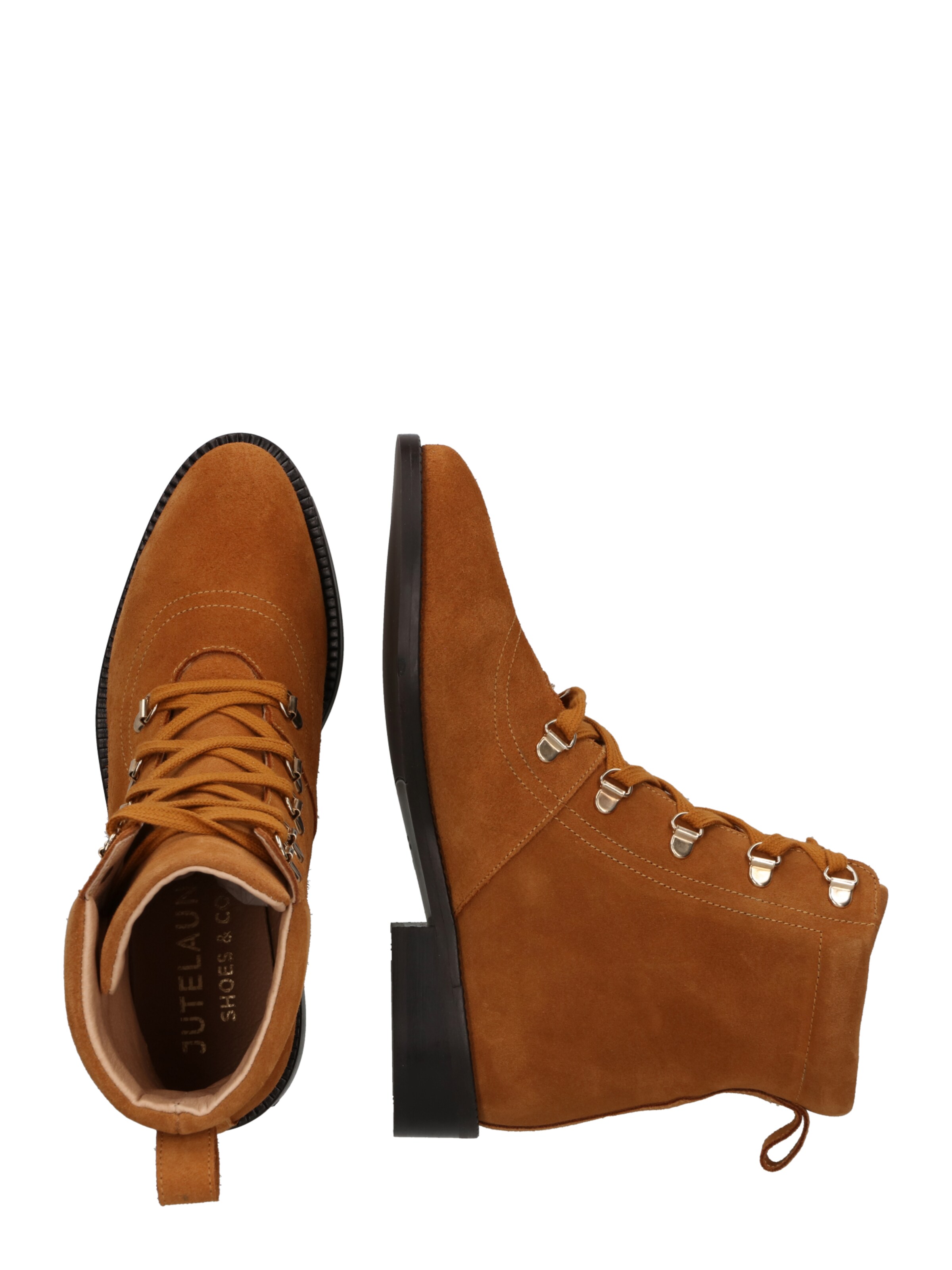 JUTELAUNE Lace-up bootie 'COUNTRY SIDE' in Brown