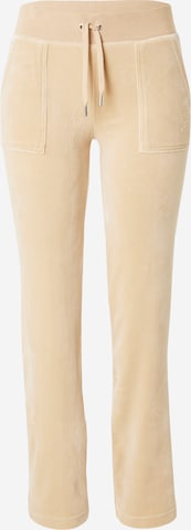 Juicy Couture Bootcut Bukse 'DEL RAY' i beige: forside