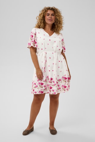 KAFFE CURVE Jurk 'Rosa' in Wit