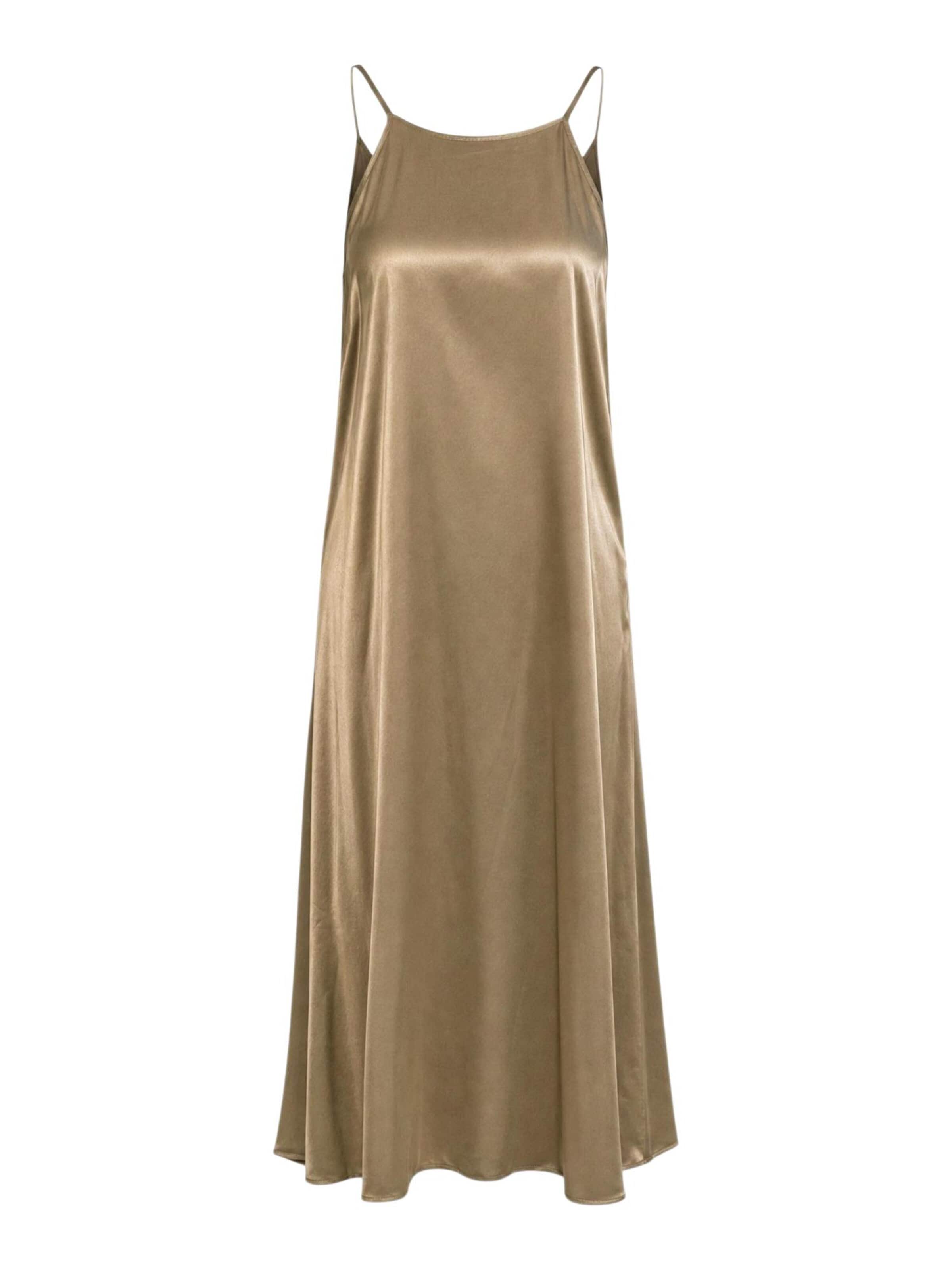 I AM Jurk 'Abito Scivolato in Raso di Viscosa  84107V47' in Goud