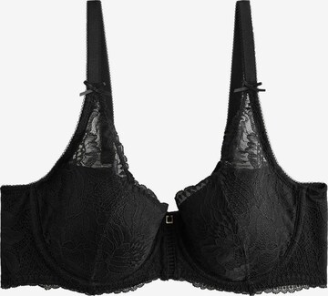 Next Balconette Bra in Black: front