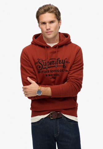 Sweat-shirt Superdry en orange : devant