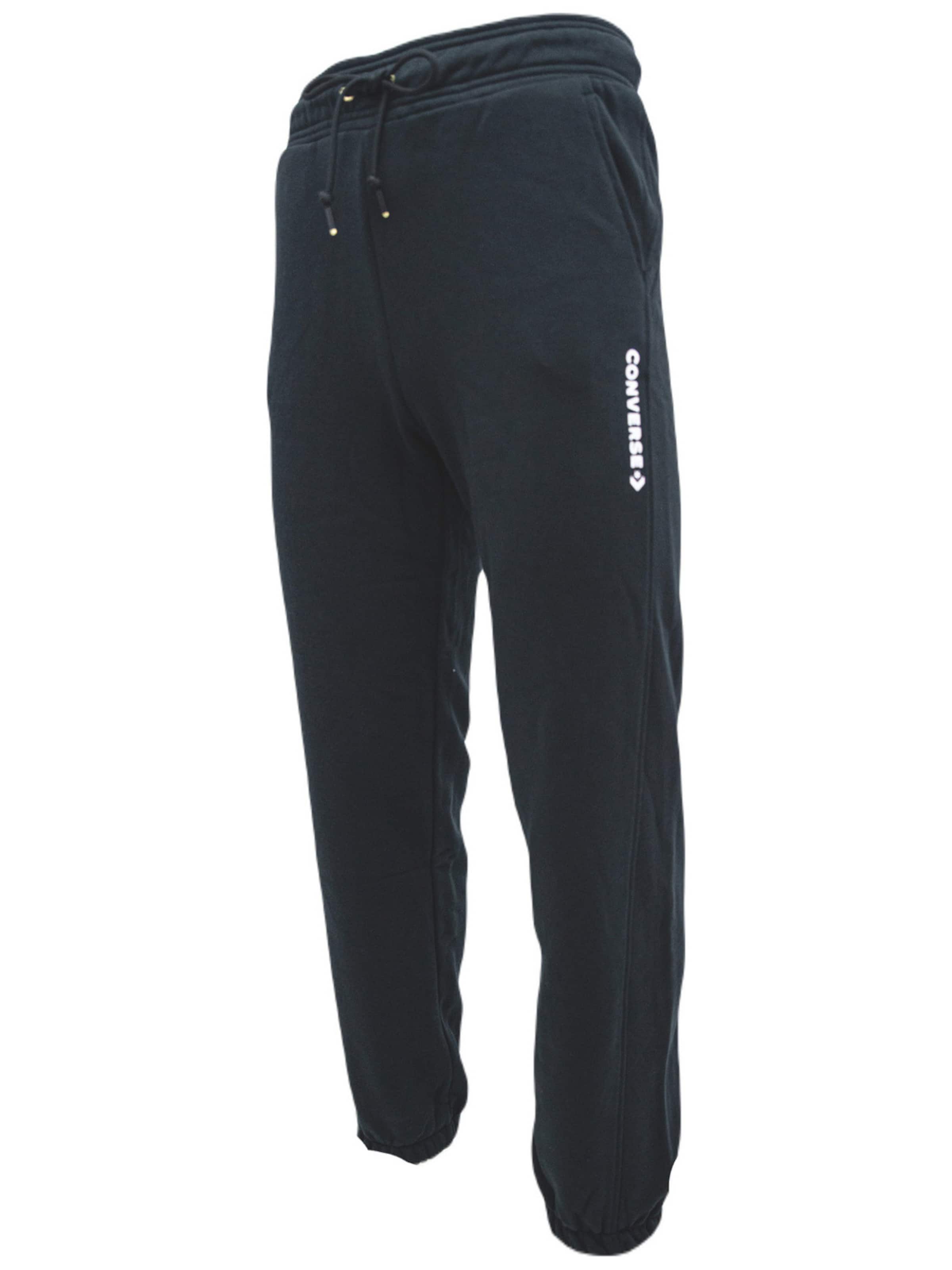 CONVERSE - regular Pantalón deportivo 'Converse Embroided' en negro