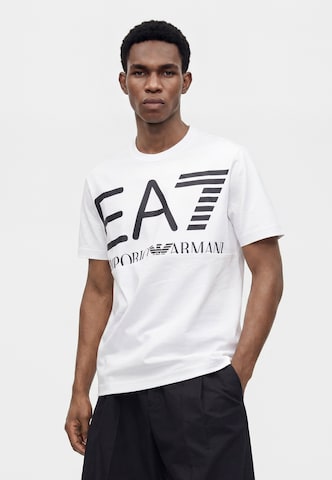EA7 Emporio Armani Funkcionalna majica | bela barva: sprednja stran