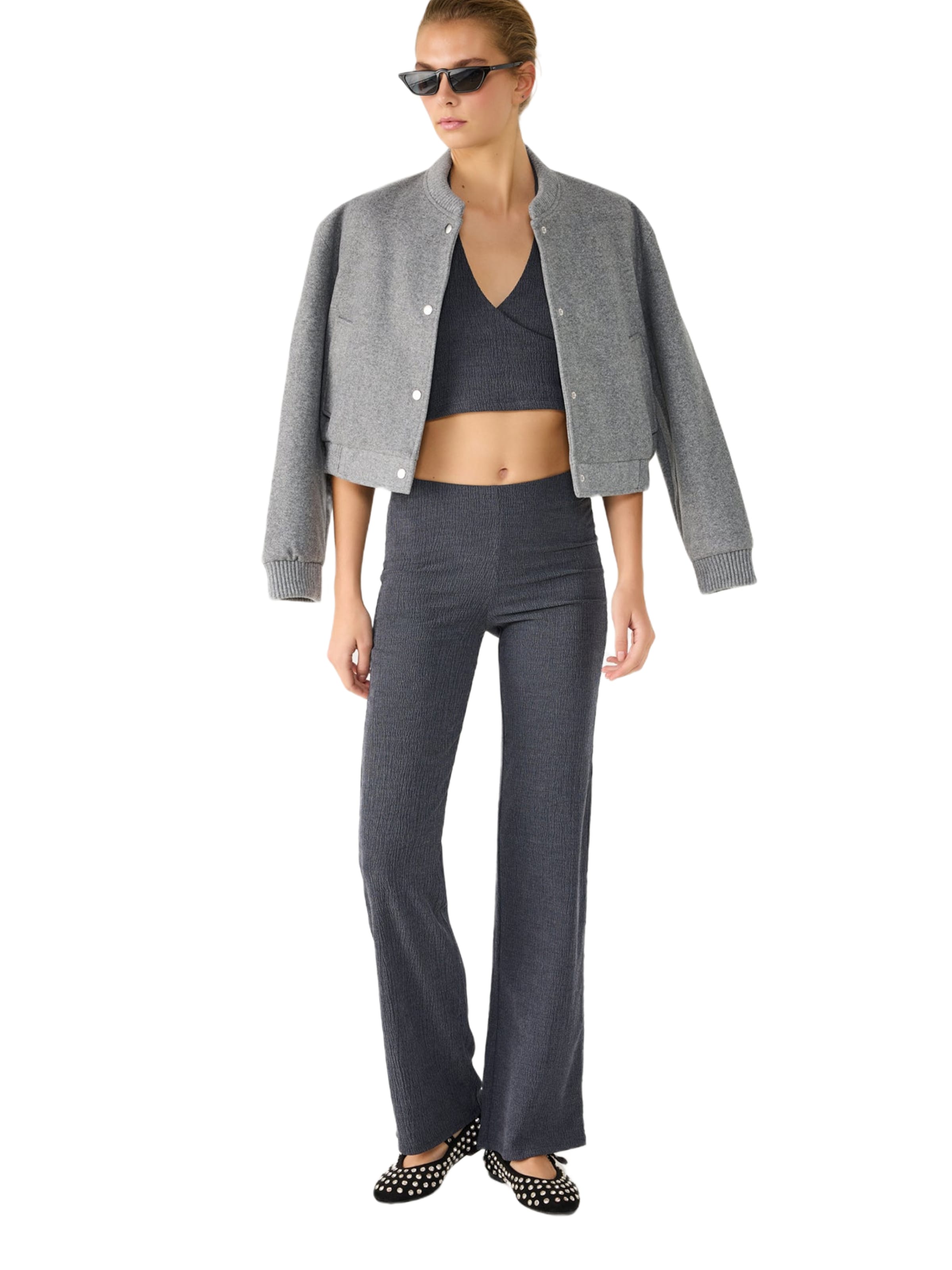 No Matter What Wide Leg Hose in Blau