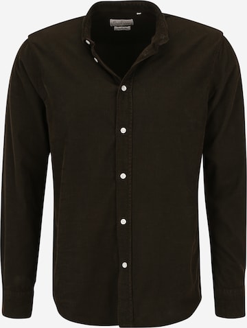 By Garment Makers - Ajuste regular Camisa 'Vincent' en marrón: frente