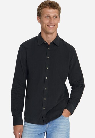 No Excess Regular fit Overhemd in Zwart