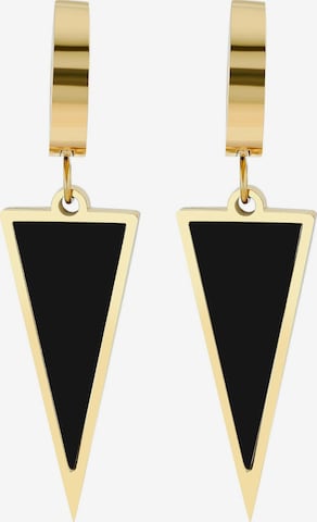 Akzent Earrings 'aus Edelstahl mit dreieckigem Anhänger' in Gold: front