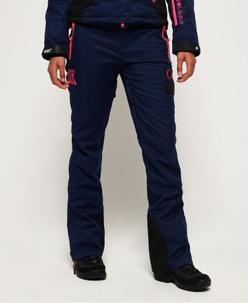 Regular Pantalon outdoor 'New Snow' Superdry Snow en bleu : devant