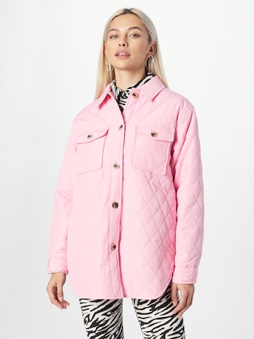 Veste mi-saison PIECES en rose : devant