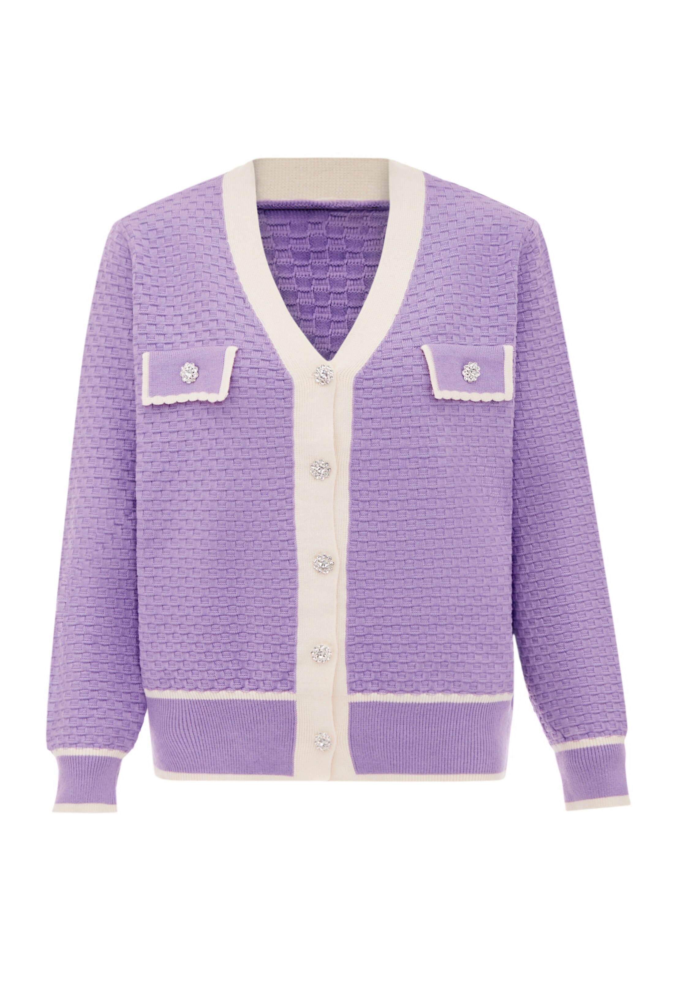 carato Knit cardigan in Purple: front