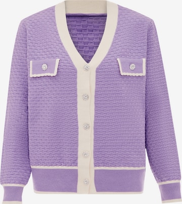 Cardigan carato en violet : devant