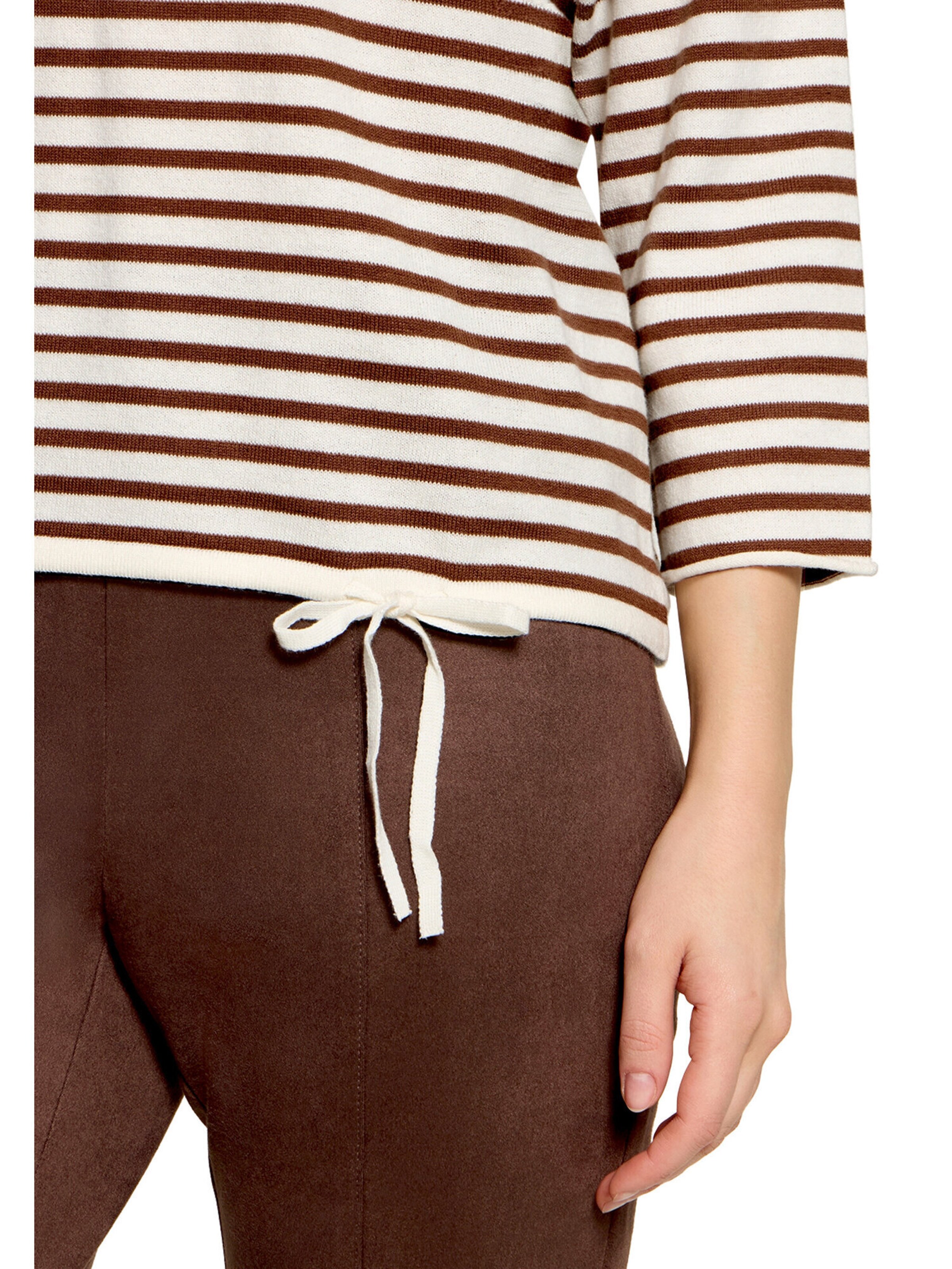 Betty Barclay Strickpullover mit U-Boot-Ausschnitt in Weiß
