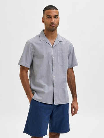 Comfort fit Camicia 'Ray' di SELECTED HOMME in blu: frontale