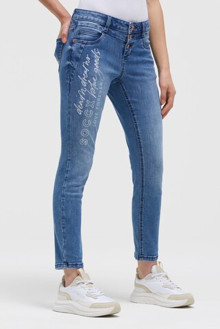 Soccx Slim fit Jeans in Blue: front