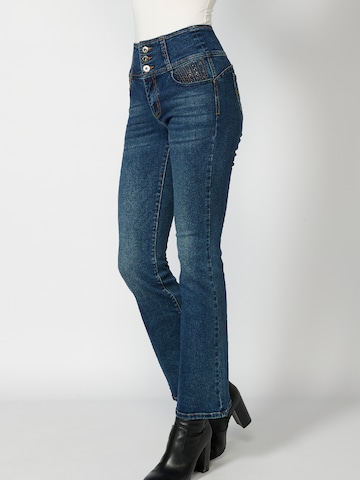 KOROSHI Flared Jeans in Blau