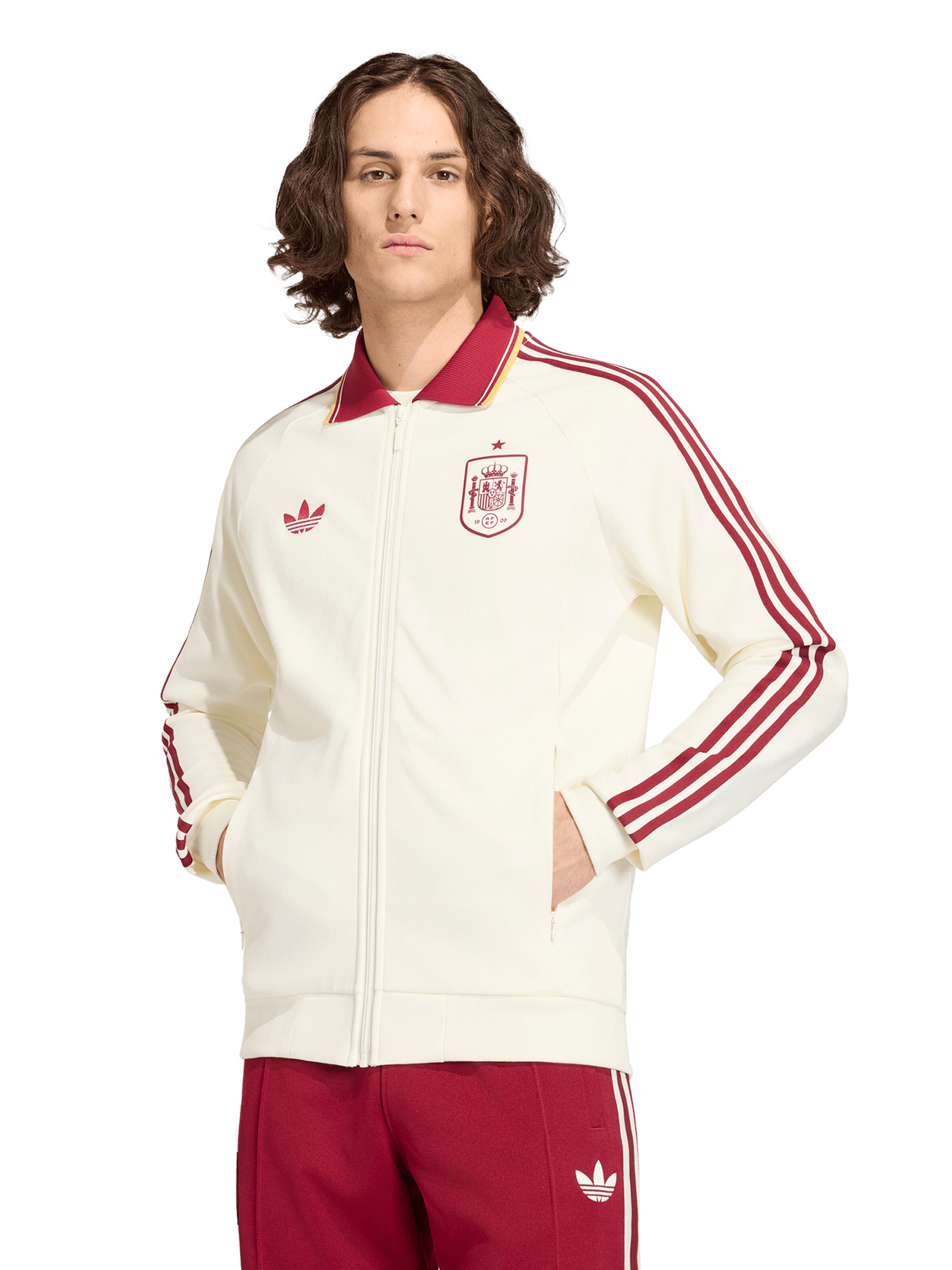 ADIDAS PERFORMANCE - Chaqueta de chándal 'FEF A OG JK' en blanco: frente