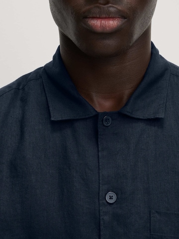 Marks & Spencer Comfort fit Button Up Shirt in Blue