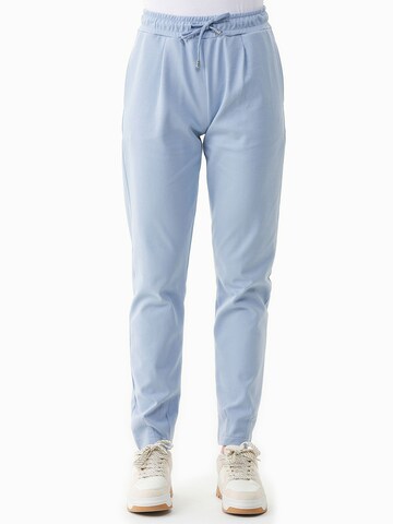 Organication Regular Pleat-Front Pants in Blue: front