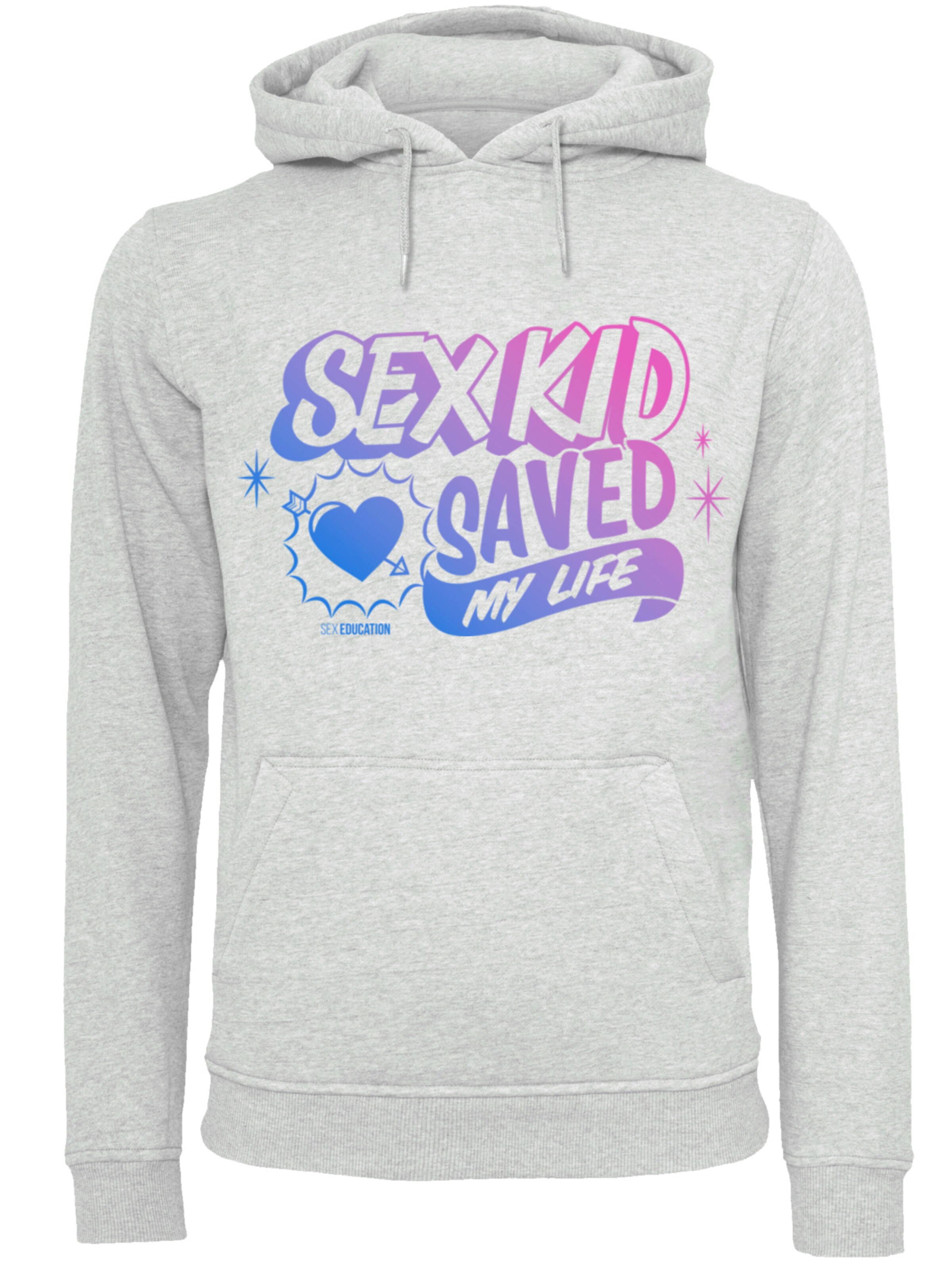 F4NT4STIC Sweatshirt 'Sex Education Netflix TV Series' in Grijs: voorkant