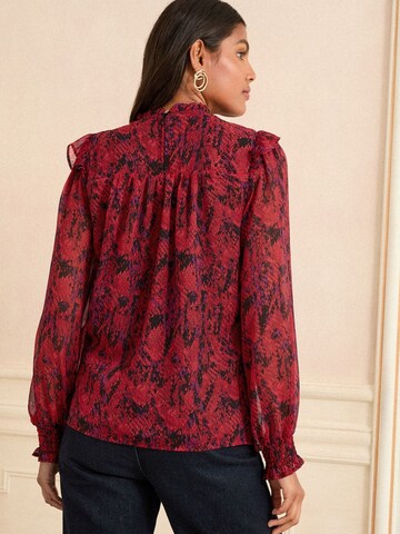 love & roses Blouse in Rood