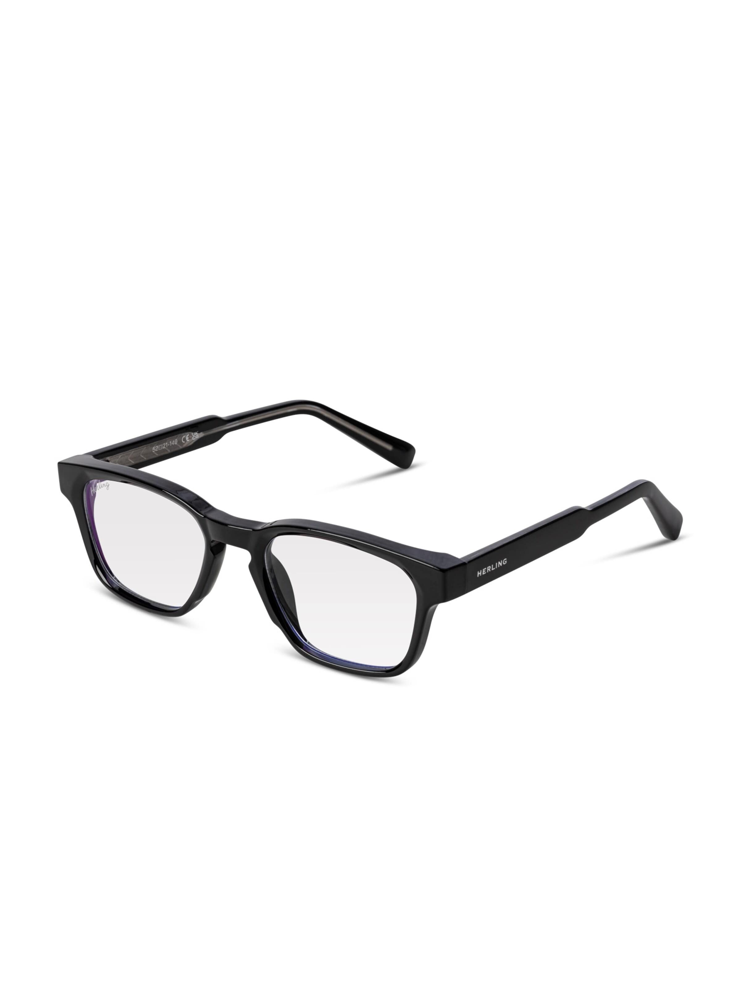 Herling Glasses 'Thayer Blue Light' in Black: front