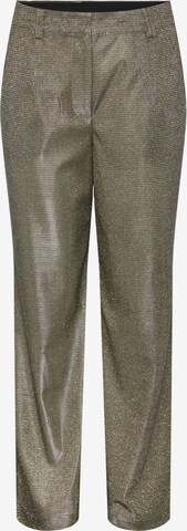 Y.A.S Wide leg Trousers with creases 'STYLES' in Gold: front