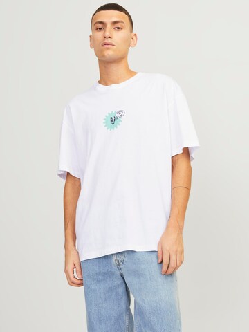 T-Shirt 'Decal' JACK & JONES en blanc : devant