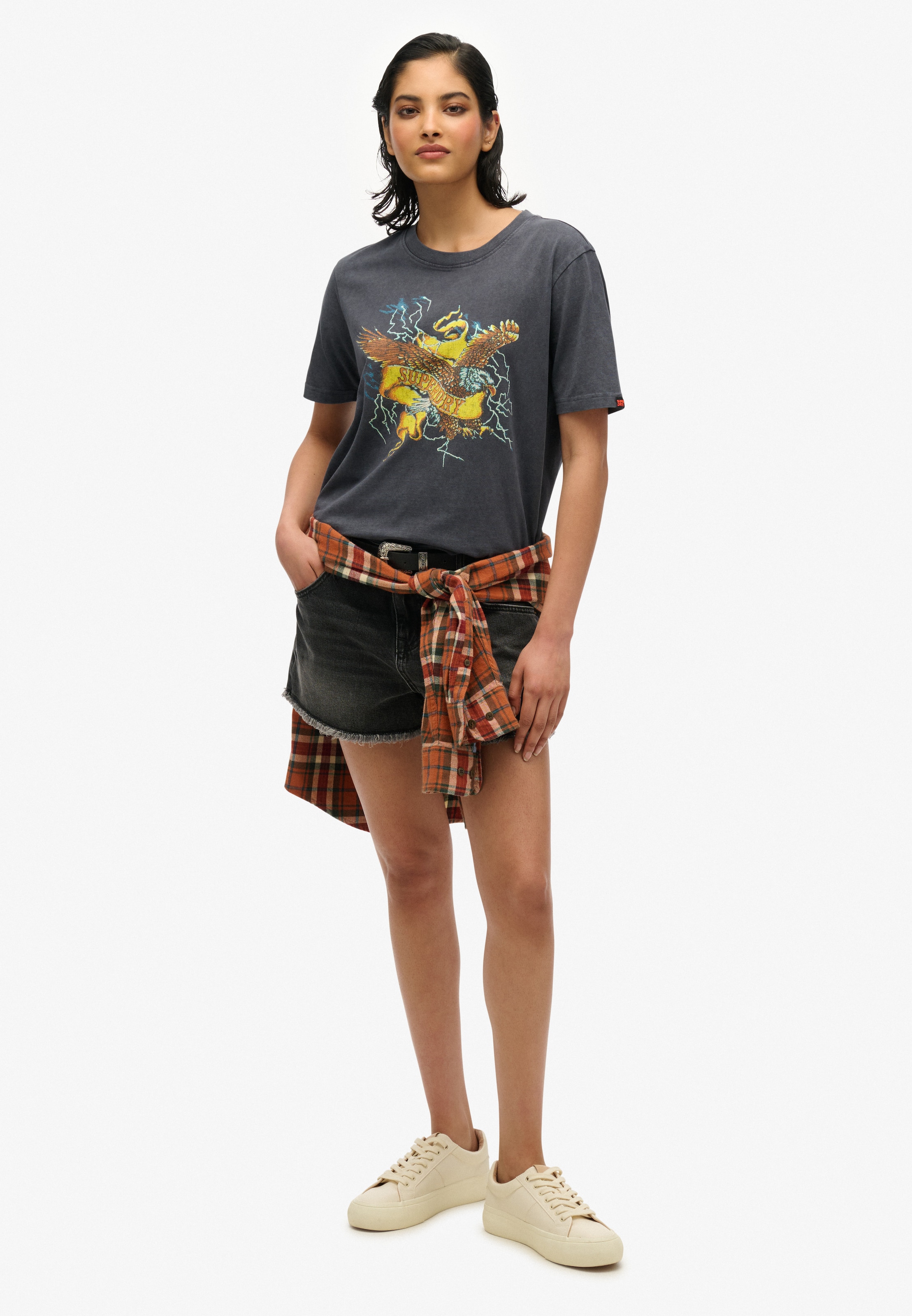 Superdry & Co Shirt 'Biker' in Zwart