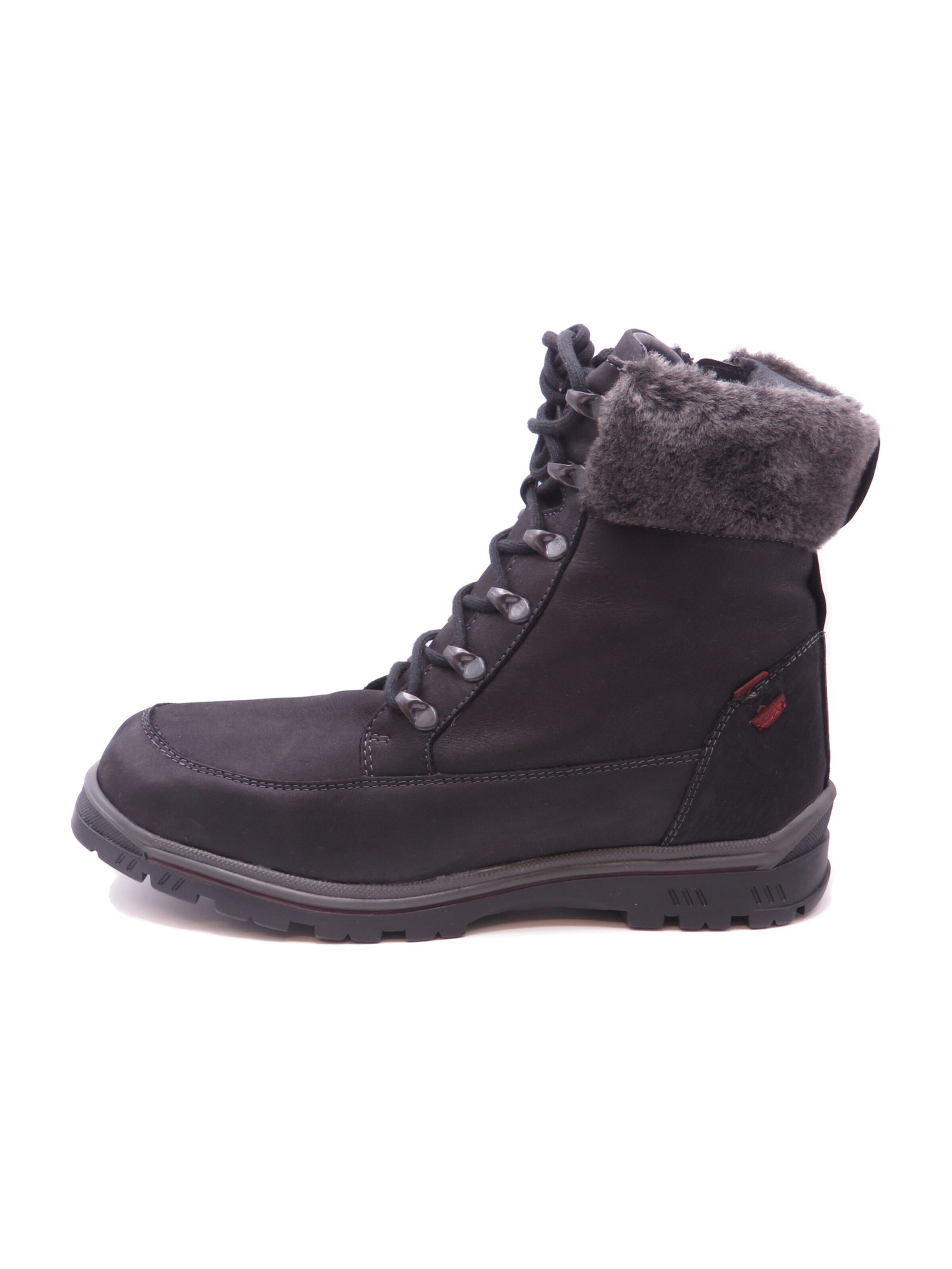 Klaveness Footwear - Botines con cordones 'Mette' en negro: frente