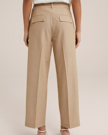 WE Fashion Regular Bundfaltenhose in Beige