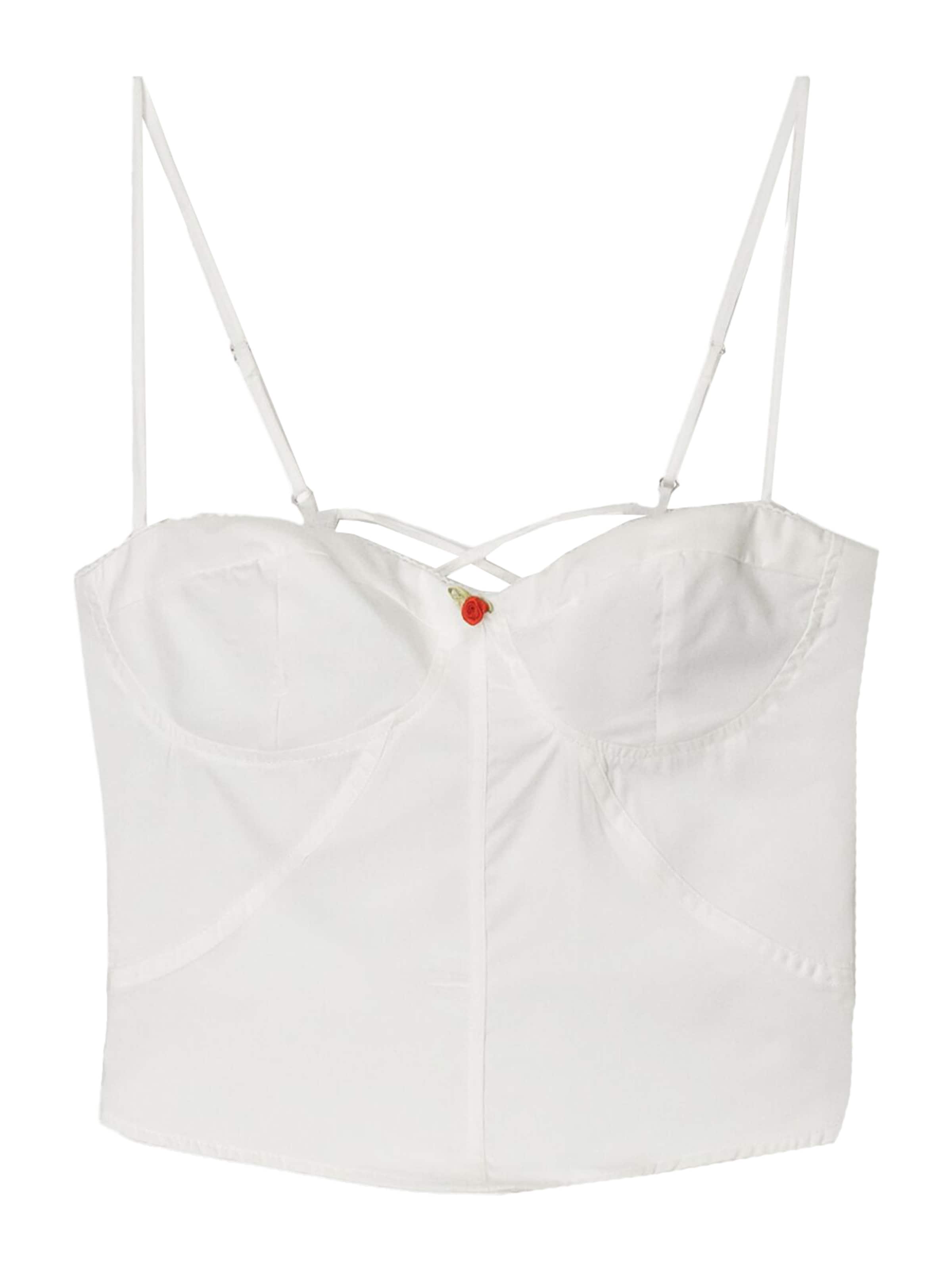 Haut Bershka en blanc : devant