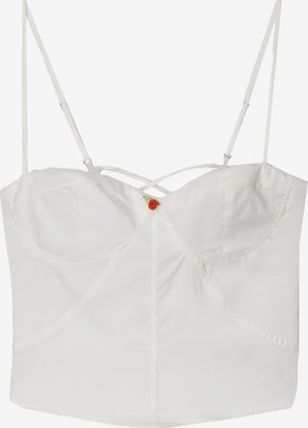Bershka Toppi värissä valkoinen: etupuoli