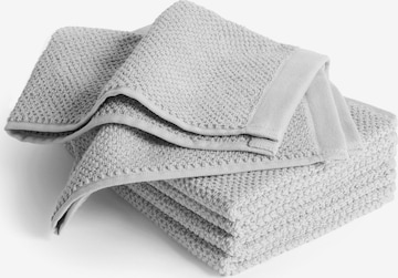 Herzbach home Gästehandtücher im 5er SET, Flächengewicht 525 gsm in Grau: Vorderseite