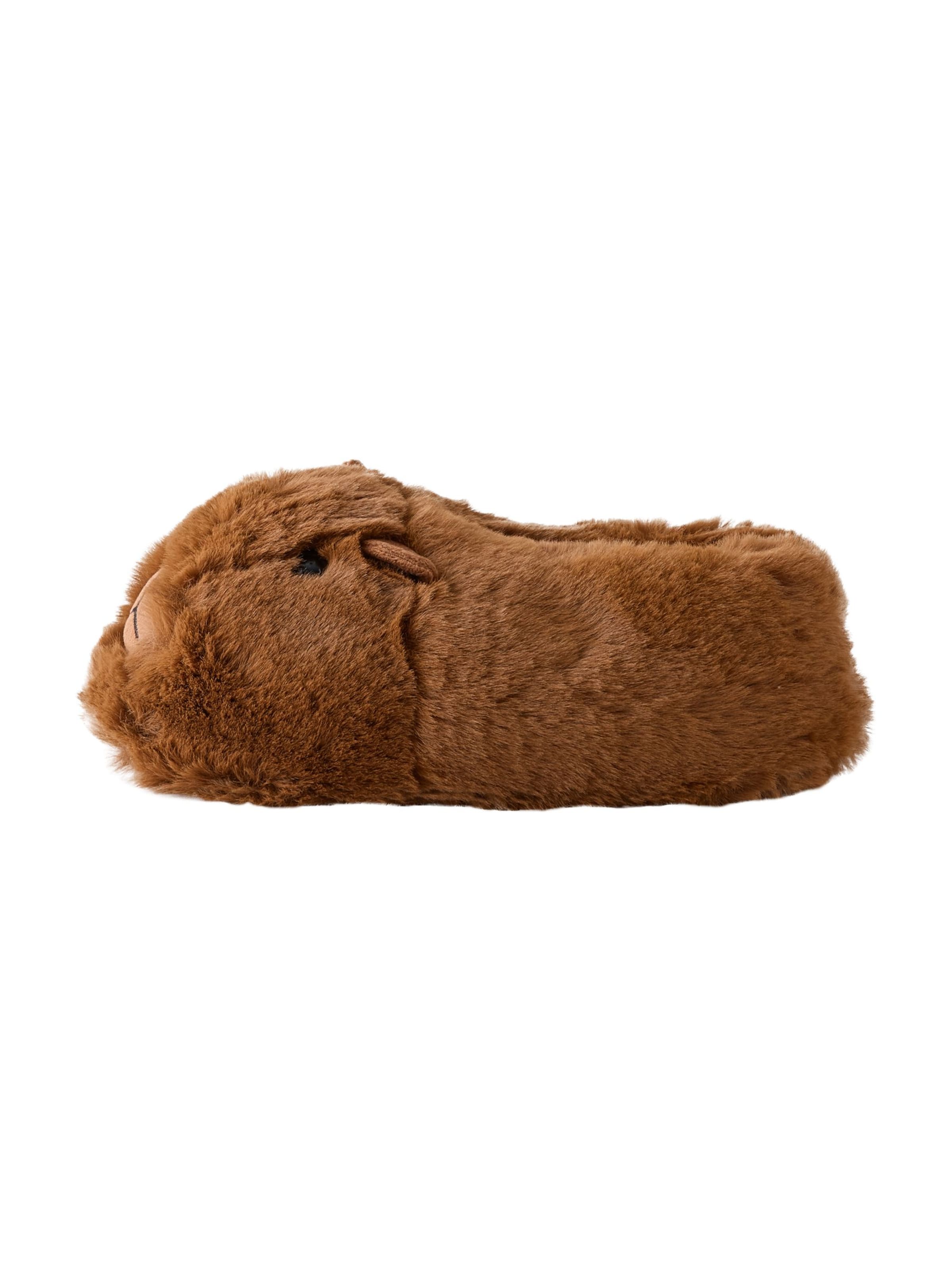 Next Slippers in Brown: front