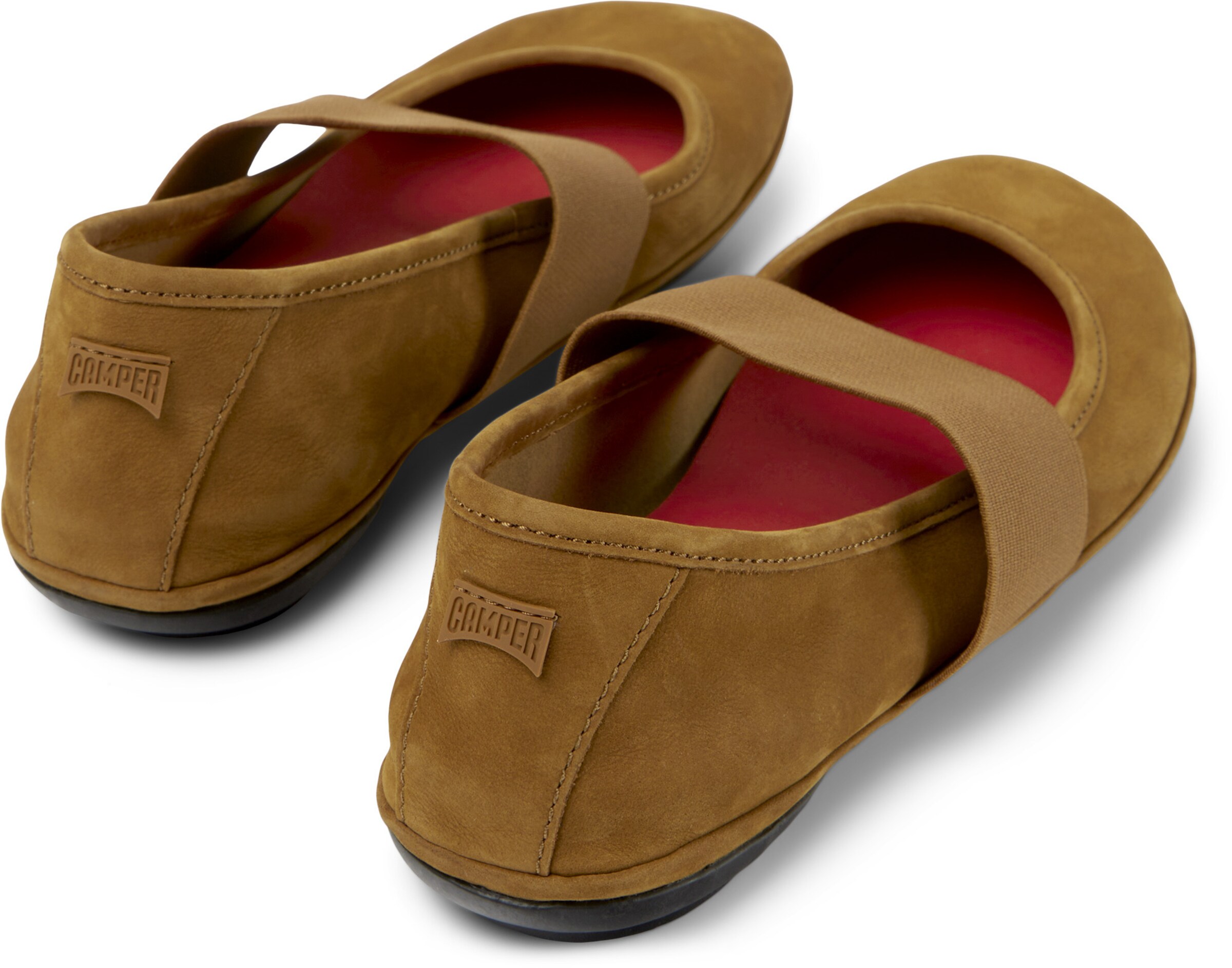 CAMPER Ballet Flats with Strap 'Right Nina' in Brown