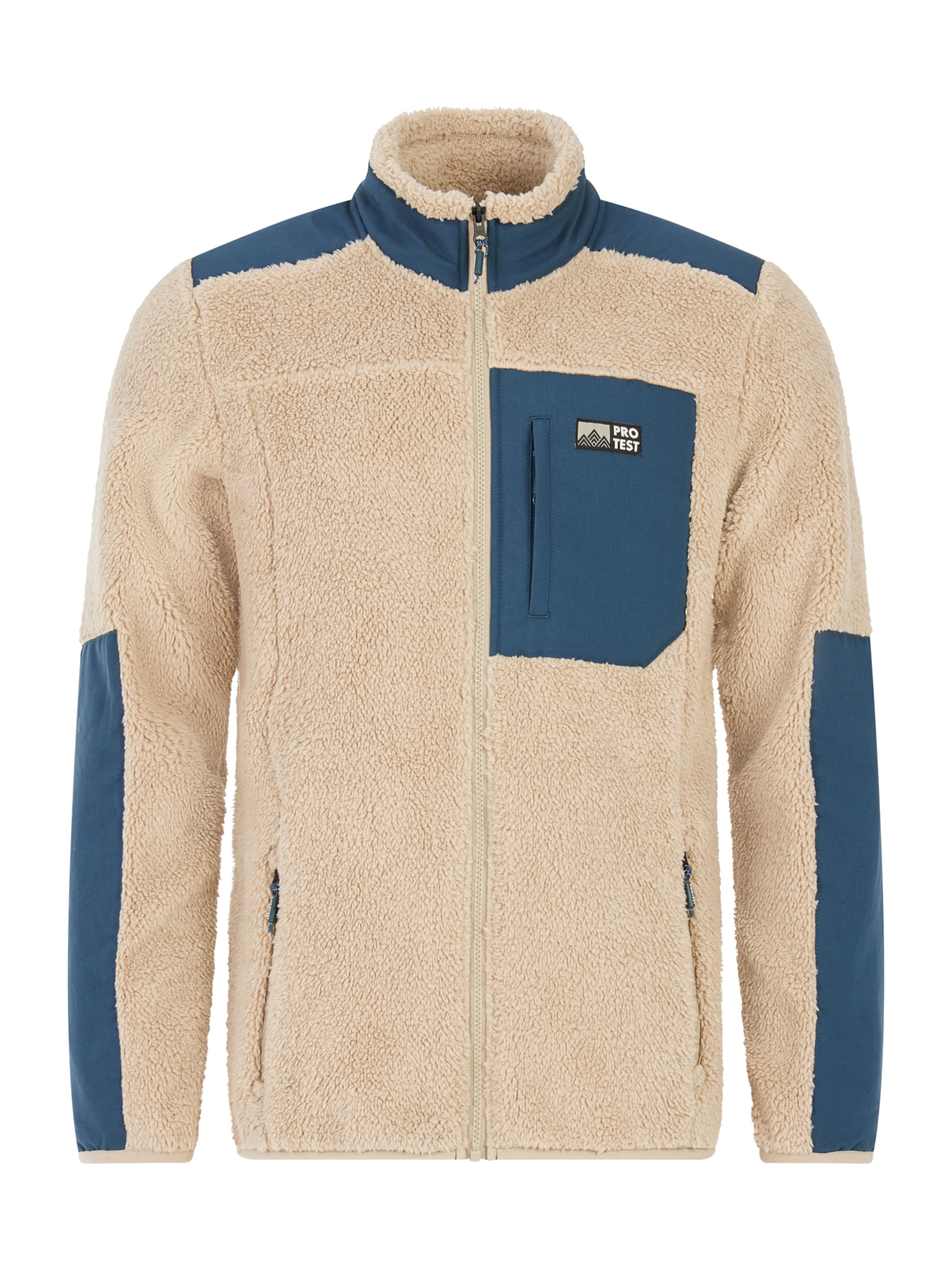 smėlio PROTEST Funkcinis flisinis džemperis 'Bleaker': priekis