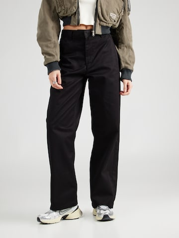 Loosefit Pantaloni 'Hill' de la Dr. Denim pe negru: față