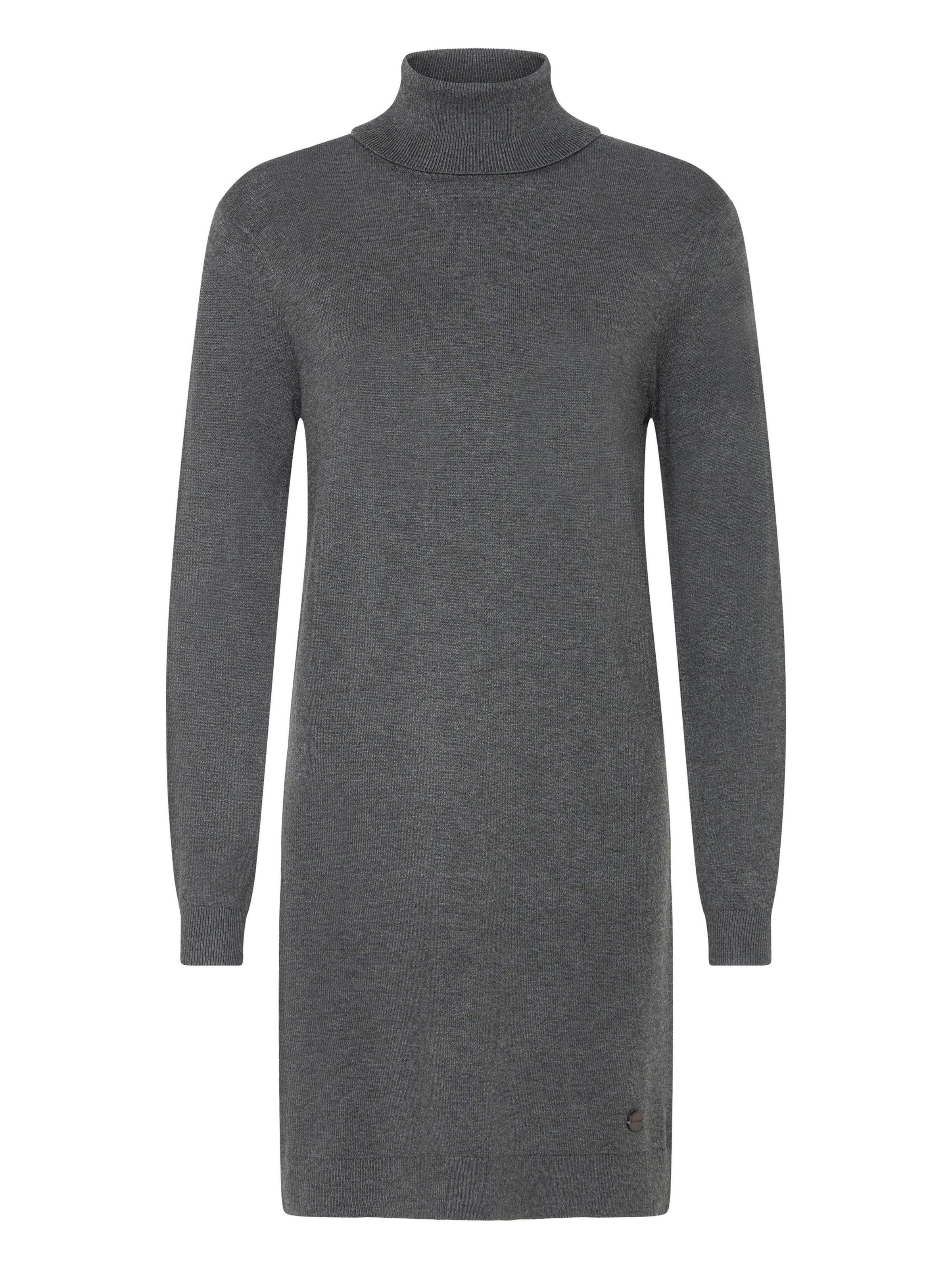 Oxmo - Vestido de punto en gris: frente