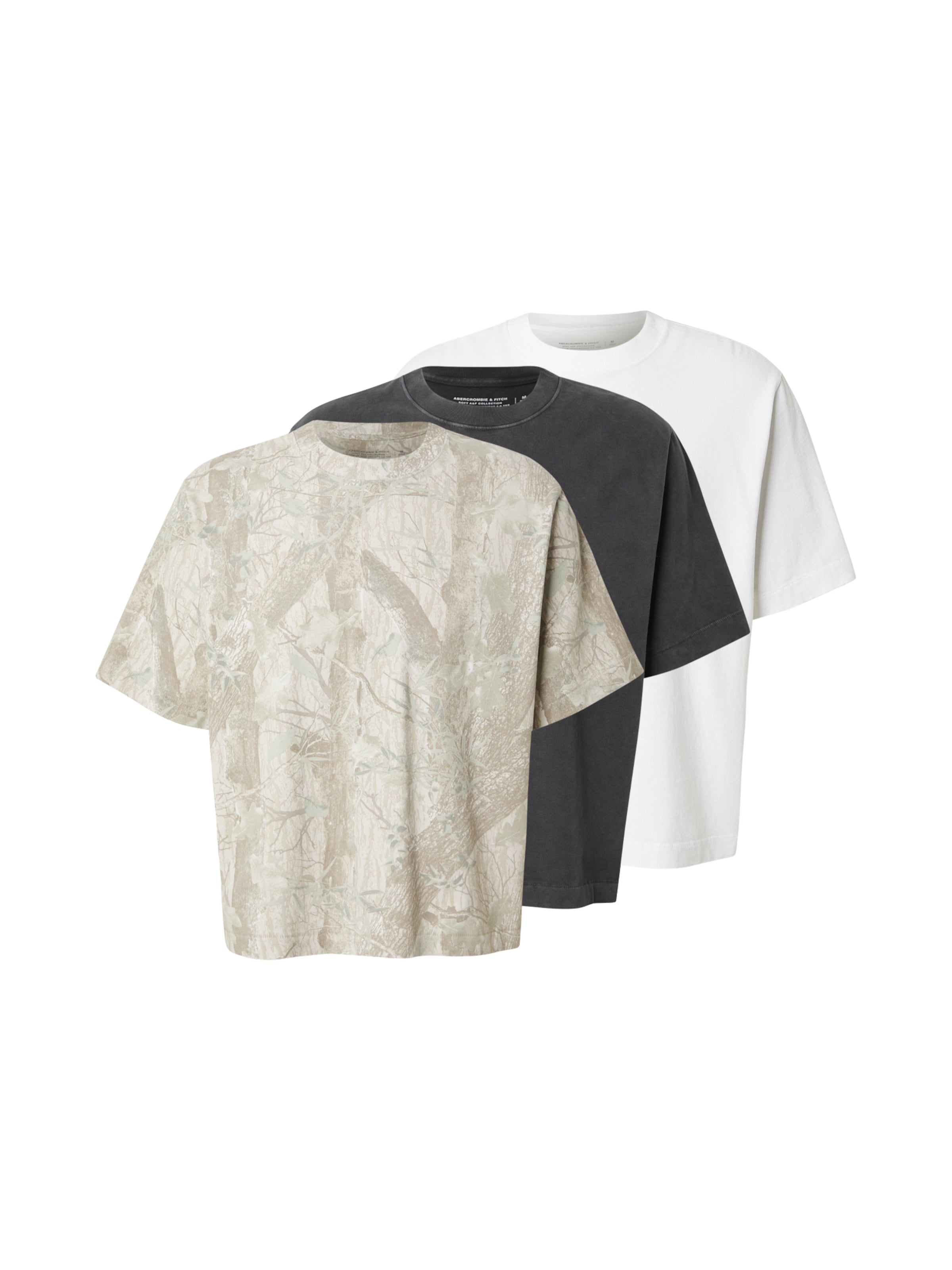 Abercrombie & Fitch Tričko - krémová / černá / bílá, Produkt