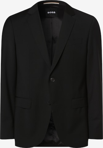 Coupe regular Veste de costume BOSS Black en noir : devant