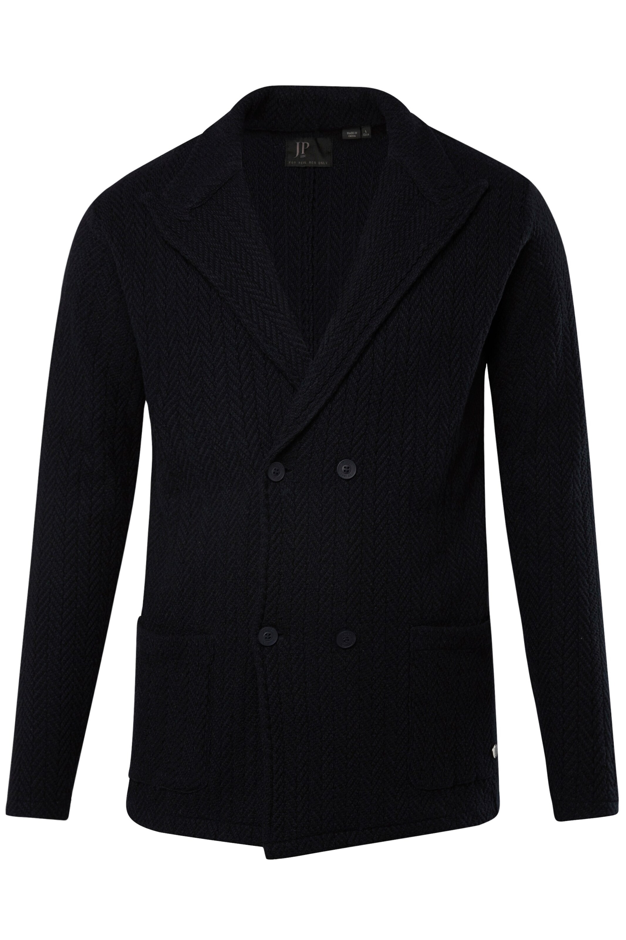 JP1880 Strickjacke in Schwarz: Vorderseite