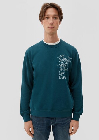 s.Oliver Sweatshirt in Blauw: voorkant