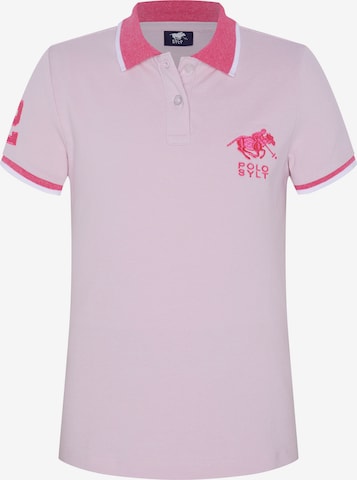 Polo Sylt Shirt in Roze: voorkant