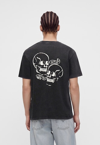 REPLAY - Camiseta en negro: frente