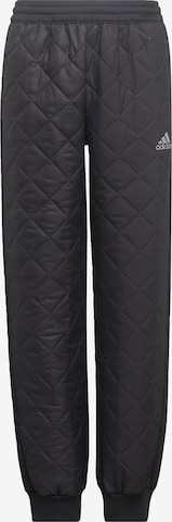 ADIDAS SPORTSWEAR Regular Workout Pants 'Ftre Quilted Winter' in Black: front