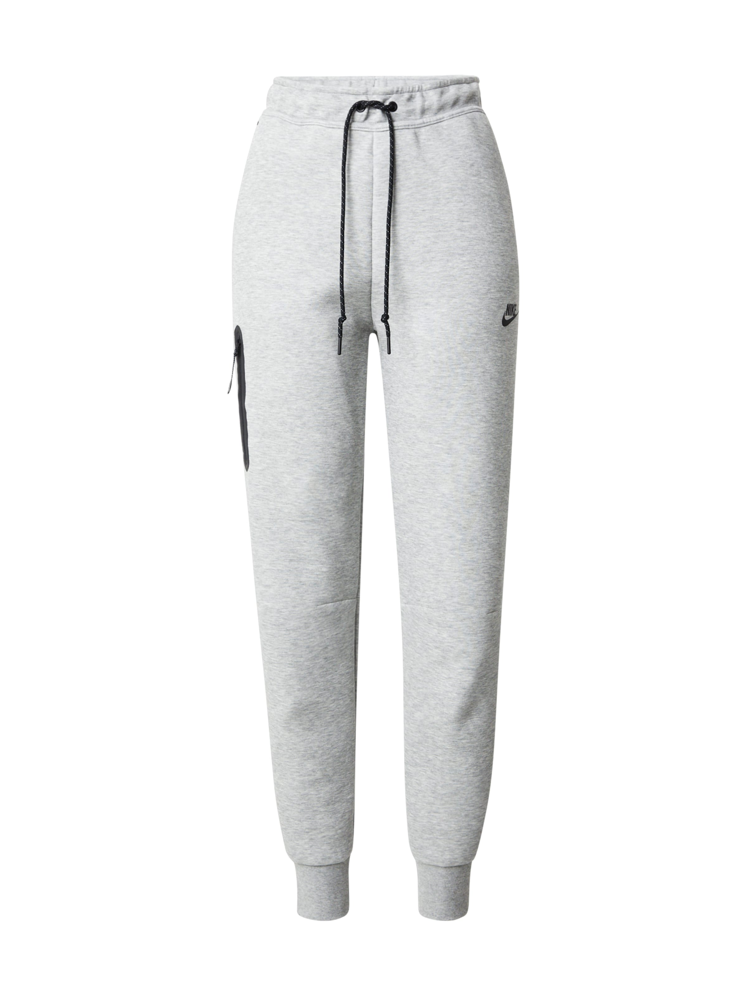 Nike SportswearTapered Hlače 'TCH FLC' - siva boja: prednji dio