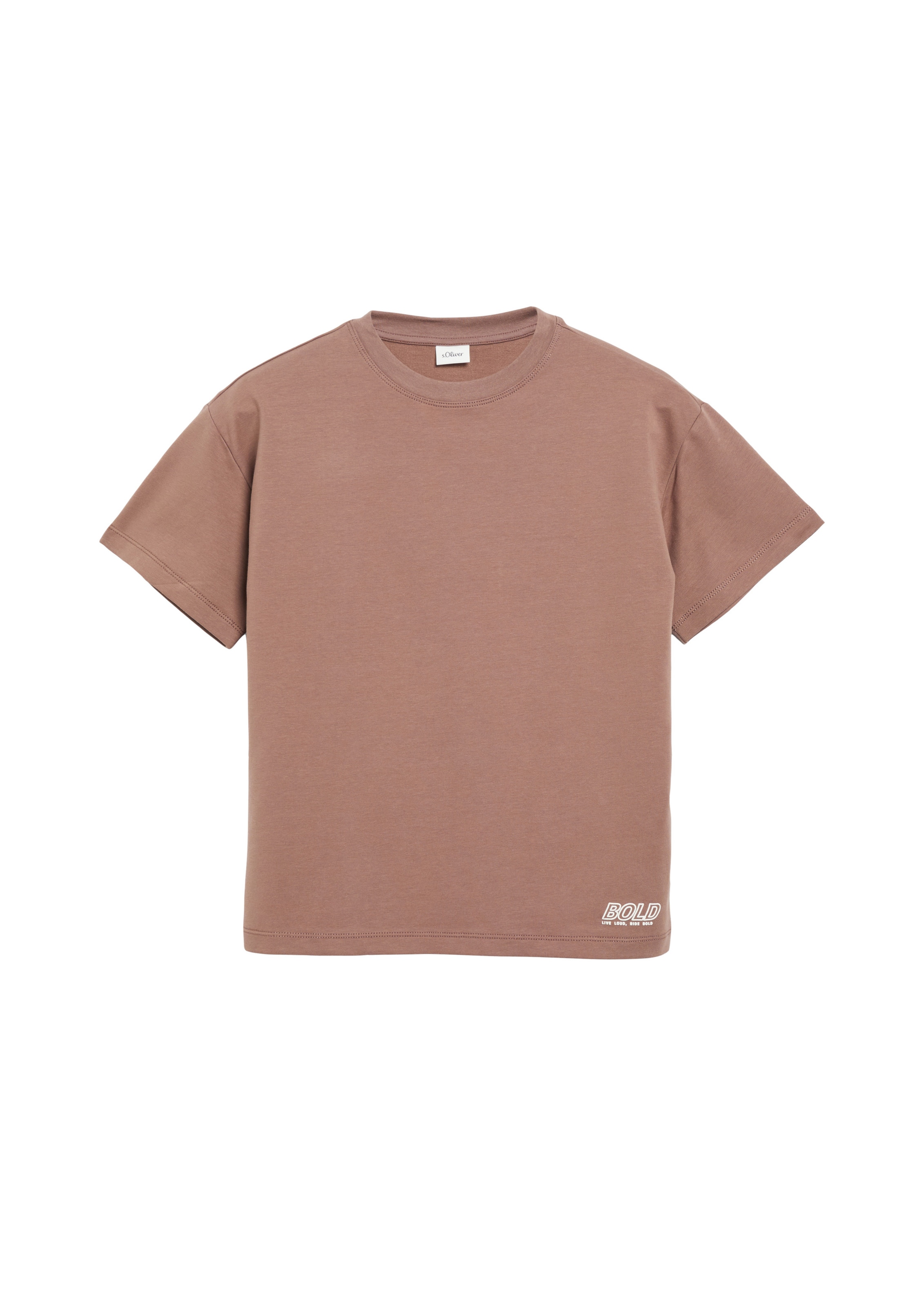 s.Oliver Shirt in Bruin: voorkant