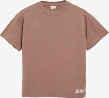 s.Oliver Shirt in Bruin: voorkant