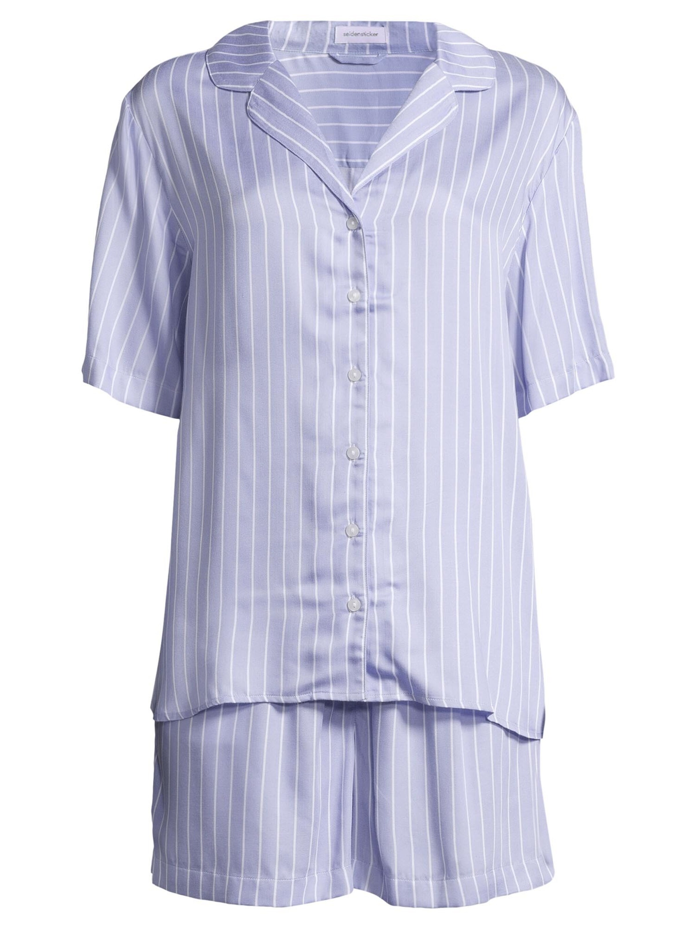 SEIDENSTICKER Pajama 'Classic Web' in Purple: front